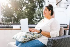 Woman Working On A Laptop