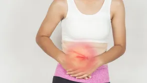 Woman Suffering From Stomach Pain