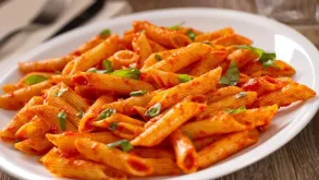 A Plate Of Pasta On A Table