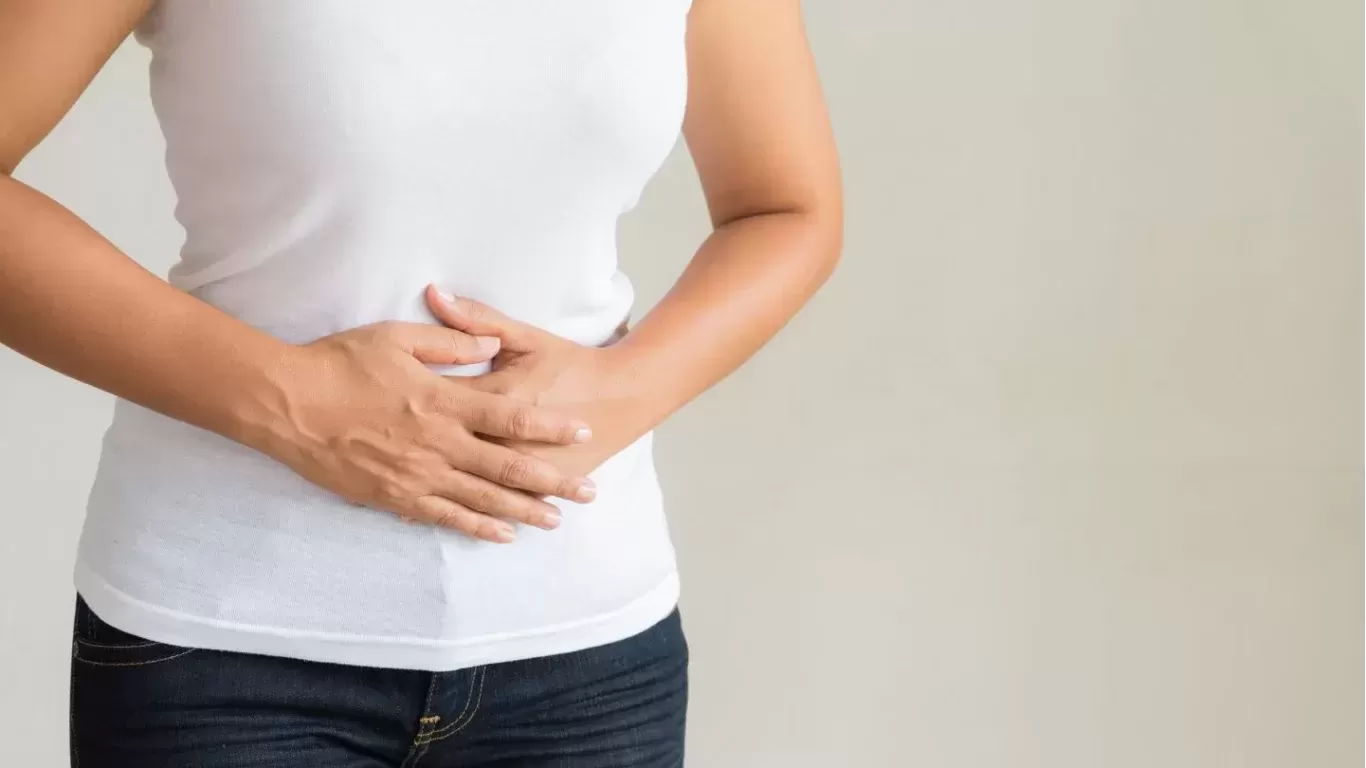 Women Having Abdominal Pain Due To Ulcer
